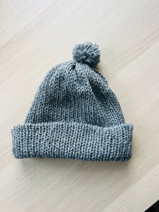 Grey Bobble Hat